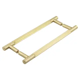 JV1803SBB2B Frelan Hardware Jedo 'Venice' Linear 300mm x 19mm Pull Handles - Satin Brass &lpar;Back to Back Pair&rpar;