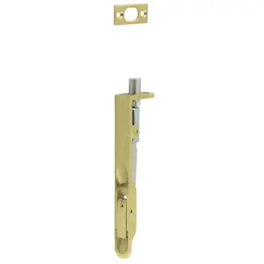 Click Here To Enlarge This Photo Of JSS50RSB Frelan Hardware Satin Brass &lpar;SS&rpar; Lever Action Flush Bolt 150mm x 20mm Radius Forend