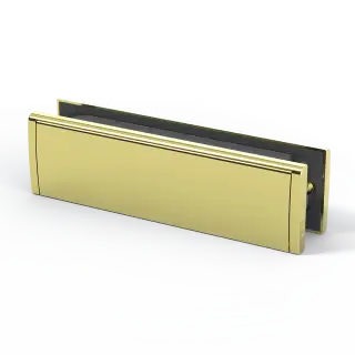 RLP&period;PBPB - Rutland FRONTIER Collection TS008 Security Letterplate Set - Polished Brass