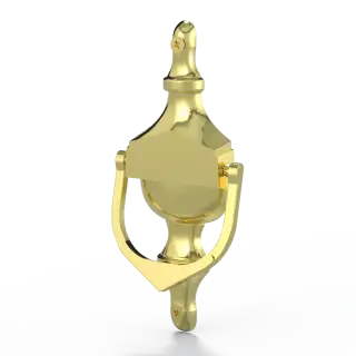 RH&period;DK&period;PB - Rutland FRONTIER Collection Door Knocker Urn Style - Polished Brass
