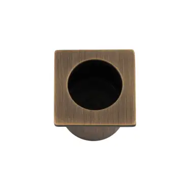 Click Here To Enlarge This Photo Of AW993AB - Alexander & Wilks Sliding Door Finger Edge Pull &lpar;Square&rpar;  - Antique Brass
