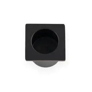 AW993BL - Alexander & Wilks Sliding Door Finger Edge Pull &lpar;Square&rpar;  - Black