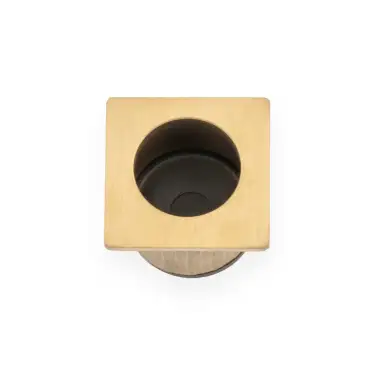 Click Here To Enlarge This Photo Of AW993SBPVD - Alexander & Wilks Sliding Door Finger Edge Pull &lpar;Square&rpar;  - Satin Brass PVD