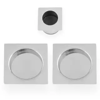 AW995PC - Alexander & Wilks Sliding Door Flush Pull Set &lpar;Square&rpar; -  Polished Chrome