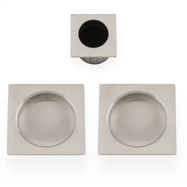 Click Here To Enlarge This Photo Of AW995SN - Alexander & Wilks Sliding Door Flush Pull Set &lpar;Square&rpar; -  Satin Nickel