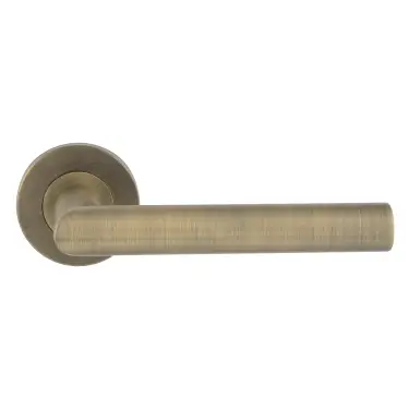 Click Here To Enlarge This Photo Of CSL1192AB - Carlisle Brass Eurospec 19mm Mitred Lever on Round Rose &lpar;G304&rpar; Antique Brass