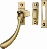 V1008 MP&sol;HP-SB Heritage Brass Casement Window Fastener Ball Design Satin Brass Finish