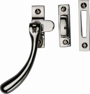 Click Here To Enlarge This Photo Of V1008 MP&sol;HP-PNF Heritage Brass Casement Window Fastener Ball Design Polished Nickel Finish