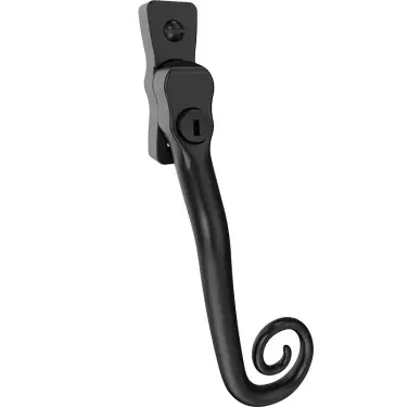 Click Here To Enlarge This Photo Of CB700072 - Mila Heritage Monkey Tail Window Espag Handle &lpar;Right Hand&rpar; - Matt Black