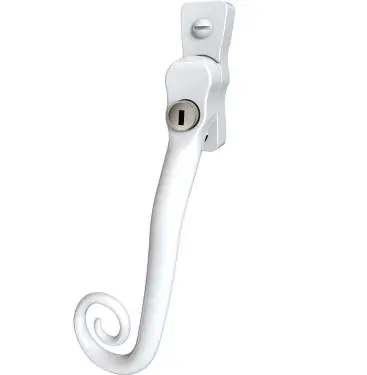 Click Here To Enlarge This Photo Of CB700103 - Mila Heritage Monkey Tail Window Espag Handle &lpar;Left Hand&rpar; - White
