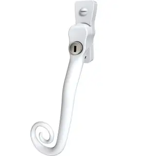CB700103 - Mila Heritage Monkey Tail Window Espag Handle &lpar;Left Hand&rpar; - White