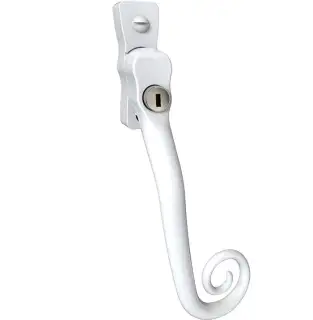 CB700102 - Mila Heritage Monkey Tail Window Espag Handle &lpar;Right Hand&rpar; - White