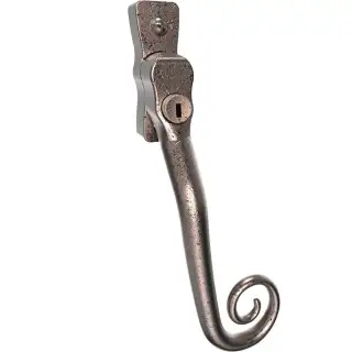 CB700222 - Mila Heritage Monkey Tail Window Espag Handle &lpar;Right Hand&rpar; - Pewter Patina