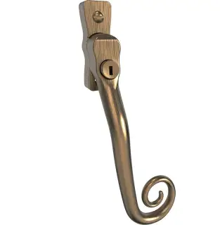 CB700252 - Mila Heritage Monkey Tail Window Espag Handle &lpar;Right Hand&rpar; - Antique Bronze
