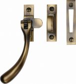 V1008 MP&sol;HP-AT Heritage Brass Casement Window Fastener Ball Design Antique Brass Finish