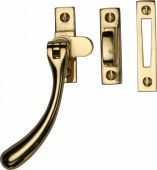 V1008 MP&sol;HP-PB Heritage Brass Casement Window Fastener Ball Design Polished Brass Finish