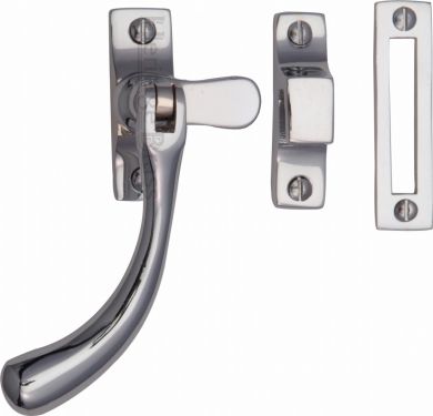 Click Here To Enlarge This Photo Of V1008 MP&sol;HP-PC Heritage Brass Casement Window Fastener Ball Design Polished Chrome Finish