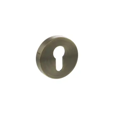 Click Here To Enlarge This Photo Of Atlantic - SPROESCEAB Senza Pari Euro Escutcheons on Round Rose - Antique Brass