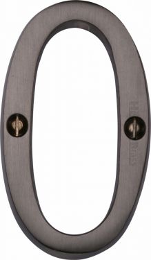 Click Here To Enlarge This Photo Of C1560 0-MB Heritage Brass Numeral 0 Face Fix 76mm &lpar;3"&rpar; Matt Bronze Finish