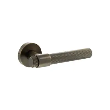 Click Here To Enlarge This Photo Of Atlantic - SPR165AB Senza Pari 'Fasana' Linear Lever Door Handle on Minimal Round Rose - Antique Brass