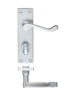 Click Here To Enlarge This Photo Of PR023SC - Zoo Hardware Project Victorian Scroll Lever on Bathroom Backplate &lpar;150mm x 40mm&rpar; Satin Chrome