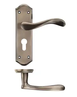 Click Here To Enlarge This Photo Of PR061EPFB - Zoo Hardware Project Asti Lever on Europrofile Lock Backplate &lpar;180mm x 50mm&rpar; Florentine Bronze