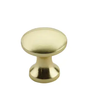 Click Here To Enlarge This Photo Of TDFK24-PG - Zoo Hardware Round Cabinet knob 24mm Dia&period; Polished Gold Finish