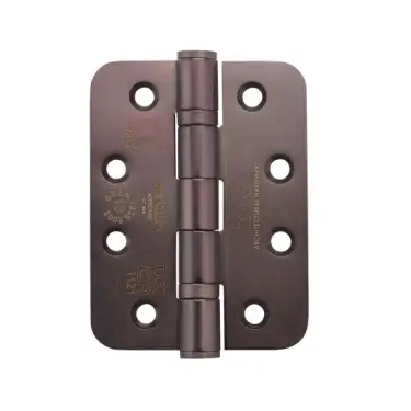 Click Here To Enlarge This Photo Of ZHSS243R-ETB - Zoo Hardware Grade 13 CE Fire Rated Ball Bearing Hinges &lpar;Radius&rpar; 102 x 76 x 3mm Etna Bronze