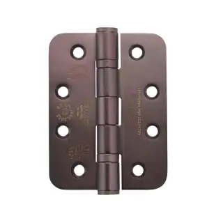 ZHSS243R-ETB - Zoo Hardware Grade 13 CE Fire Rated Ball Bearing Hinges &lpar;Radius&rpar; 102 x 76 x 3mm Etna Bronze