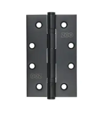 Click Here To Enlarge This Photo Of ZHSS63MB - Zoo Hardware Slim Knuckle Bearing Hinges 102 x 63 x 2&period;5mm Matt Black
