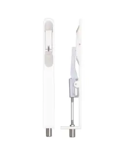 ZAS03RPCW - Zoo Hardware Lever Action Flush Bolt 200 x 20mm &lpar;Radius&rpar; Powder Coated White