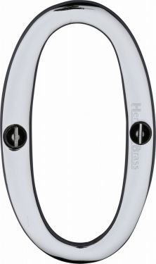 Click Here To Enlarge This Photo Of C1560 0-PC Heritage Brass Numeral 0 Face Fix 76mm &lpar;3"&rpar; Polished Chrome Finish