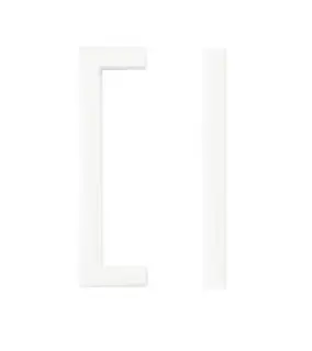 TDFPS-96-MW - Zoo Hardware Square Block Cabinet Pull Handle 96mm c&sol;c Matt White Finish