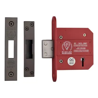 Click Here To Enlarge This Photo Of YKDLBS53N-MB - M&period;Marcus York British Standard 5 Lever Deadlock 76mm &lpar;57mm backset&rpar;  - Matt Bronze Finish