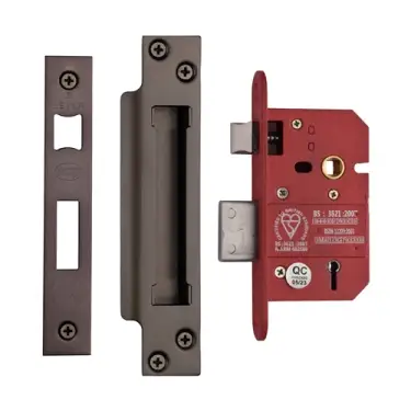 Click Here To Enlarge This Photo Of YKSLBS52N-MB - M&period;Marcus York British Standard 5 Lever Sashlock 64mm &lpar;45mm backset&rpar;  - Matt Bronze Finish