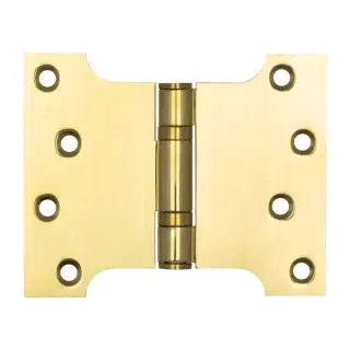 J9459PVD Frelan Hardware Jedo Parliament Ball Bearing Hinges 102mm x 127mm x 3mm Polished Brass &lpar;G201 Stainless Steel&rpar;