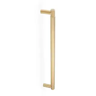 AW500-450-SBPVD - Alexander & Wilks Spitfire Diamond Knurled Bolt Through Pull Handle 450mm c&sol;c - Satin Brass PVD