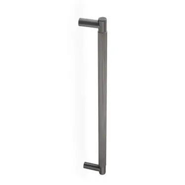Click Here To Enlarge This Photo Of AW502-450-DBZPVD - Alexander & Wilks Spitfire Reeded Bolt Through Pull Handle 450mm c&sol;c - Dark Bronze PVD