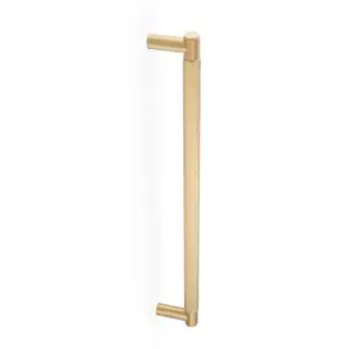 AW502-450-SBPVD - Alexander & Wilks Spitfire Reeded Bolt Through Pull Handle 450mm c&sol;c - Satin Brass PVD
