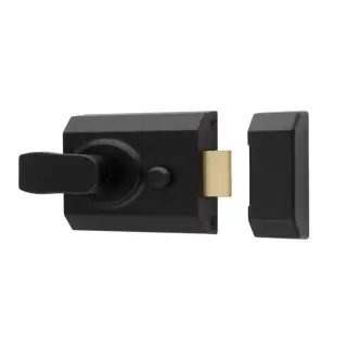 RCN8260MB - Carlisle Brass Eurospec Rim Cylinder 60mm Nightlatch c&sol;w Cylinder - Matt Black