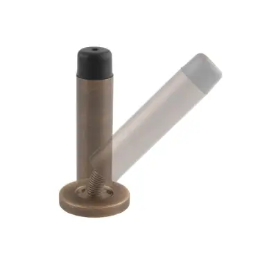 Click Here To Enlarge This Photo Of AA21S&sol;AB - Carlisle Brass Sprung Wall Mounted Doorstop on Rose - Antique Brass