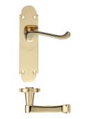 FB012 - Zoo Hardware Fulton & Bray 'Oxford' Lever Latch Handles on Backplate &lpar;170 x 42mm&rpar; Polished Brass