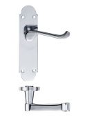 FB012CP - Zoo Hardware Fulton & Bray 'Oxford' Lever Latch Handles on Backplate &lpar;170 x 42mm&rpar; Polished Chrome