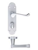 FB013SC - Zoo Hardware Fulton & Bray 'Oxford' Lever Bathroom &lpar;57mm c&sol;c&rpar; Handles on Backplate &lpar;170 x 42mm&rpar; Satin Chrome