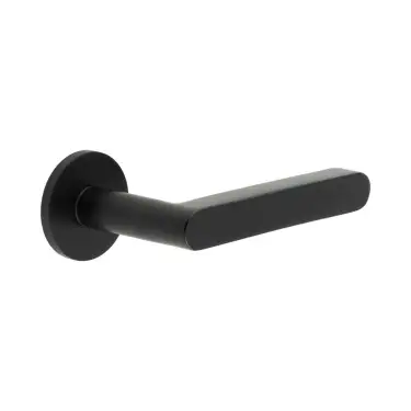 Click Here To Enlarge This Photo Of CR-101A1MB Frelan Hardware CRES Sprung &lpar;Round Rose&rpar; Door Handle Black &lpar;SS316&rpar;