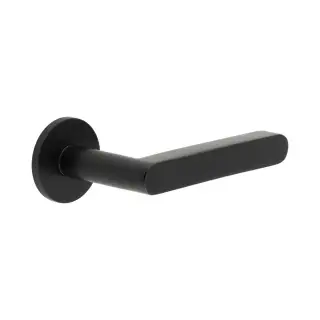 CR-101A2MB Frelan Hardware CRES Unsprung &lpar;Round Rose&rpar; Door Handle Black &lpar;SS316&rpar;