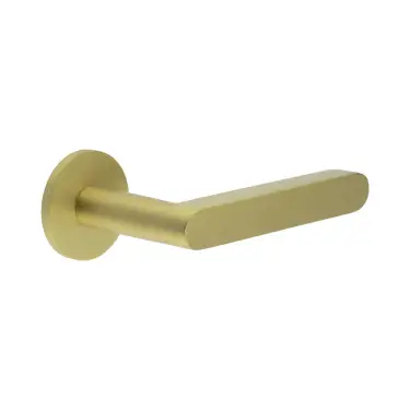 Click Here To Enlarge This Photo Of CR-101A2SB Frelan Hardware CRES Unsprung &lpar;Round Rose&rpar; Door Handle Satin Brass &lpar;SS316&rpar;