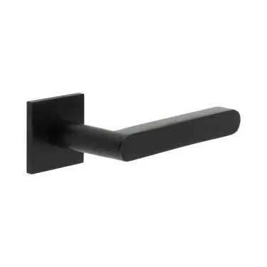 Click Here To Enlarge This Photo Of CR-101B1MB Frelan Hardware CRES Sprung &lpar;Square Rose&rpar; Door Handle Black &lpar;SS316&rpar;