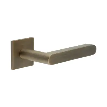 Click Here To Enlarge This Photo Of CR-101B2AB Frelan Hardware CRES Unsprung &lpar;Square Rose&rpar; Door Handle Antique Brass &lpar;SS316&rpar;
