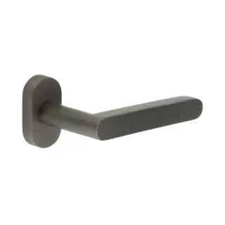 CR-101C4DB Frelan Hardware CRES Multi Point Oval Rose Door Handle Dark Bronze &lpar;SS316&rpar;